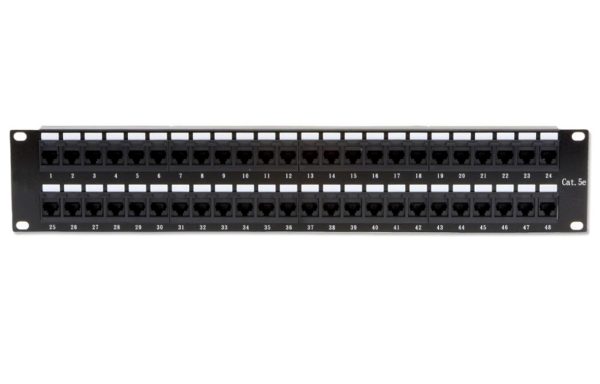 19″ Patch Panel CAT 5E 48 Port (Unshielded)