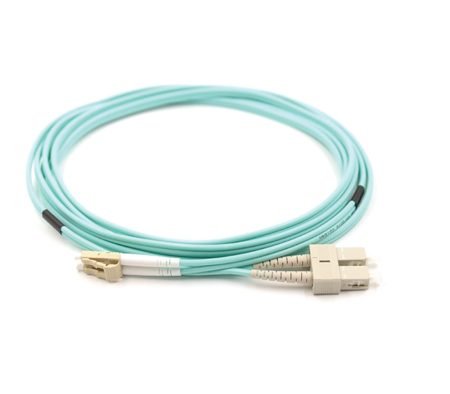 OM4 LC SC Multimode Duplex Fiber Patch Cable